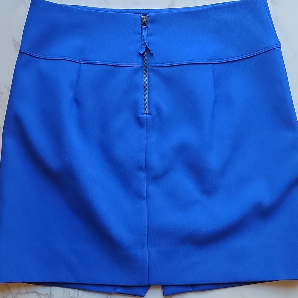 J. Crew Asymmetrical Faux Wrap Royal Blue Skirt 6 - Picture 4 of 6